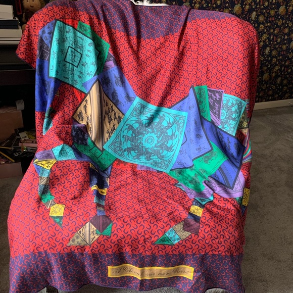 Hermes Accessories - Hermes Cheval Sur Mon Carre Cashmere Shawl Scarf